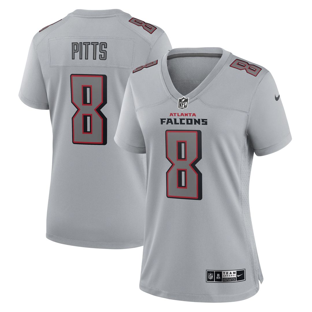 Kyle Pitts Atlanta Falcons Nike Women's Atmosphere Fashion Game Jersey - Gray Official NFL Team Apparel Football Fan Gear