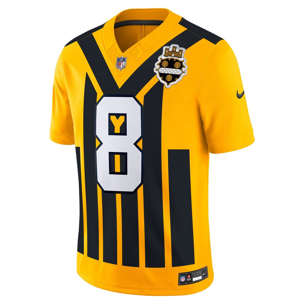 Aaron Rodgers Pittsburgh Steelers Nike Alternate Vapor F.U.S.E. Limited Jersey - Gold Official NFL Team Apparel Football Fan Gear