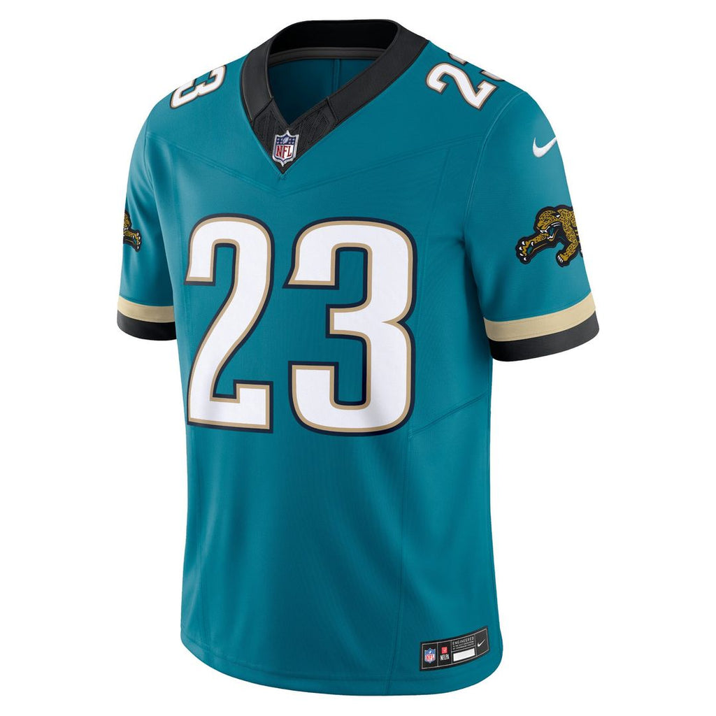 Foye Oluokun Jacksonville Jaguars Nike Prowler Throwback Vapor F.U.S.E. Limited Jersey - Teal Official NFL Team Apparel Football Fan Gear