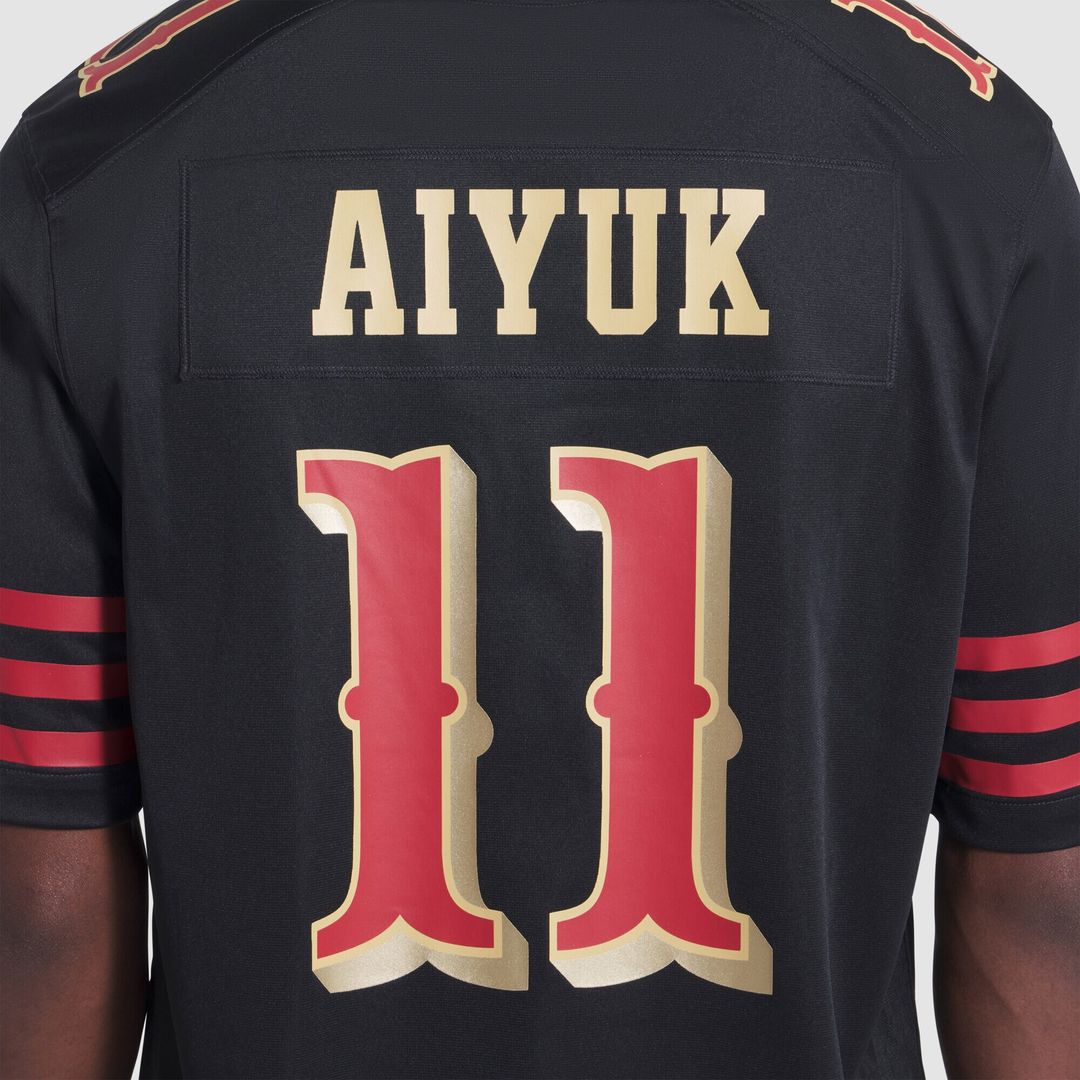 Brandon Aiyuk San Francisco 49ers Nike 2025 Rivalries Collection Game Jersey - Black Official NFL Team Apparel Football Fan Gear