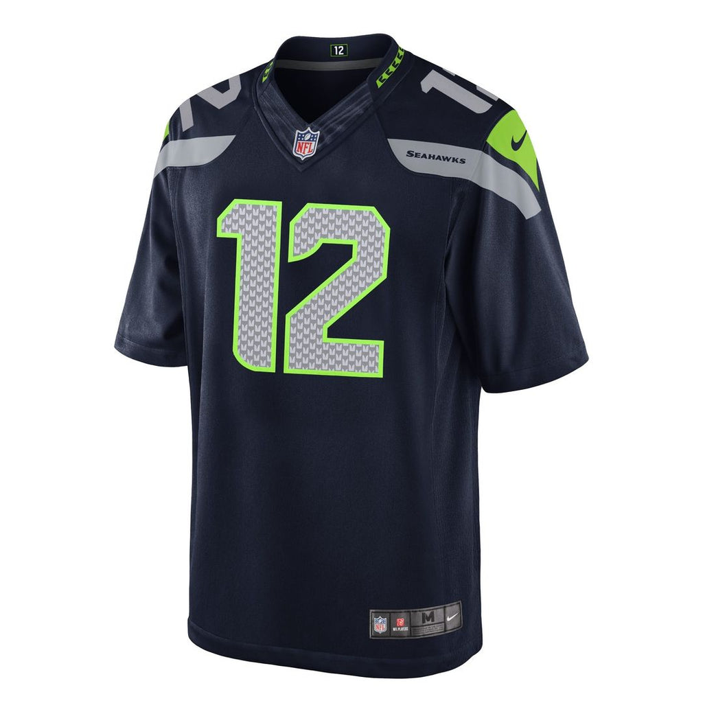 12th Fan Seattle Seahawks Nike Youth Game Jersey - College Navy Official NFL Team Apparel Football Fan Gear