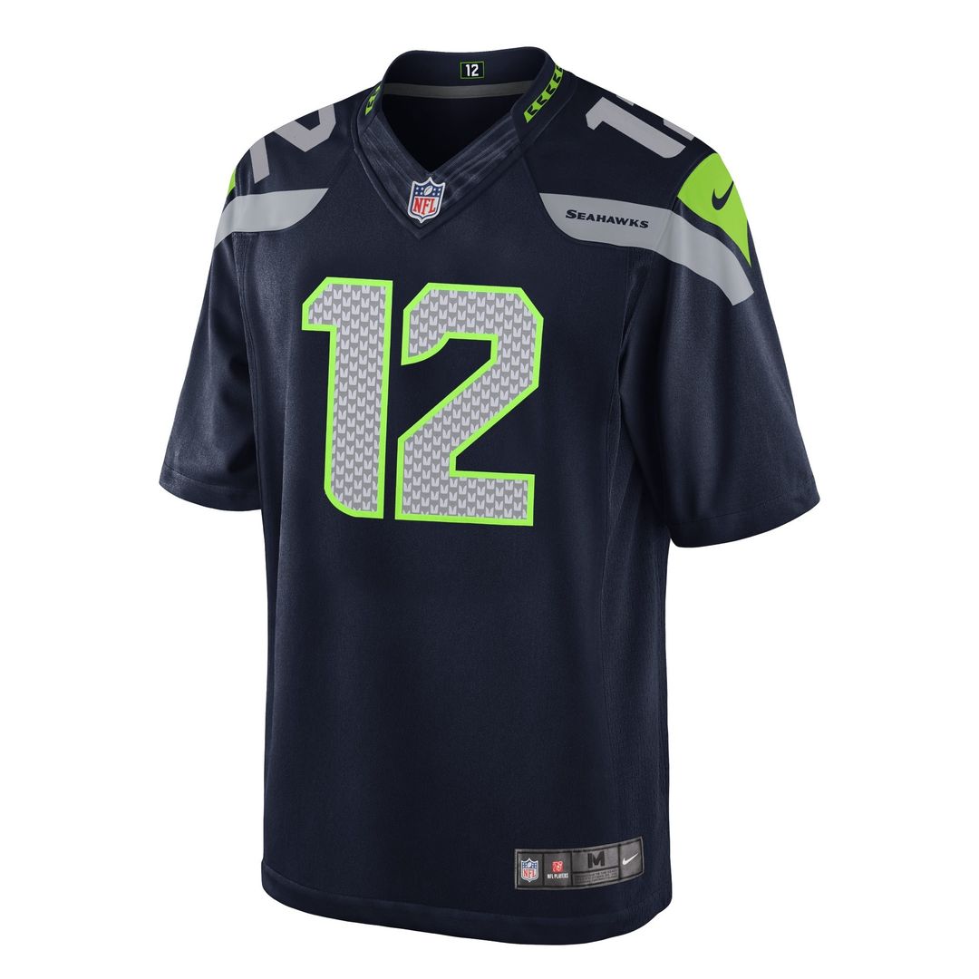 12th Fan Seattle Seahawks Nike Youth Game Jersey - College Navy Official NFL Team Apparel Football Fan Gear