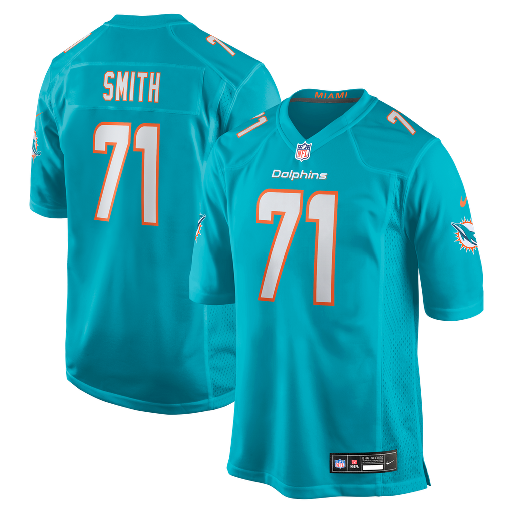 Kion Smith Miami Dolphins Nike Game Jersey - Aqua Official NFL Team Apparel Football Fan Gear