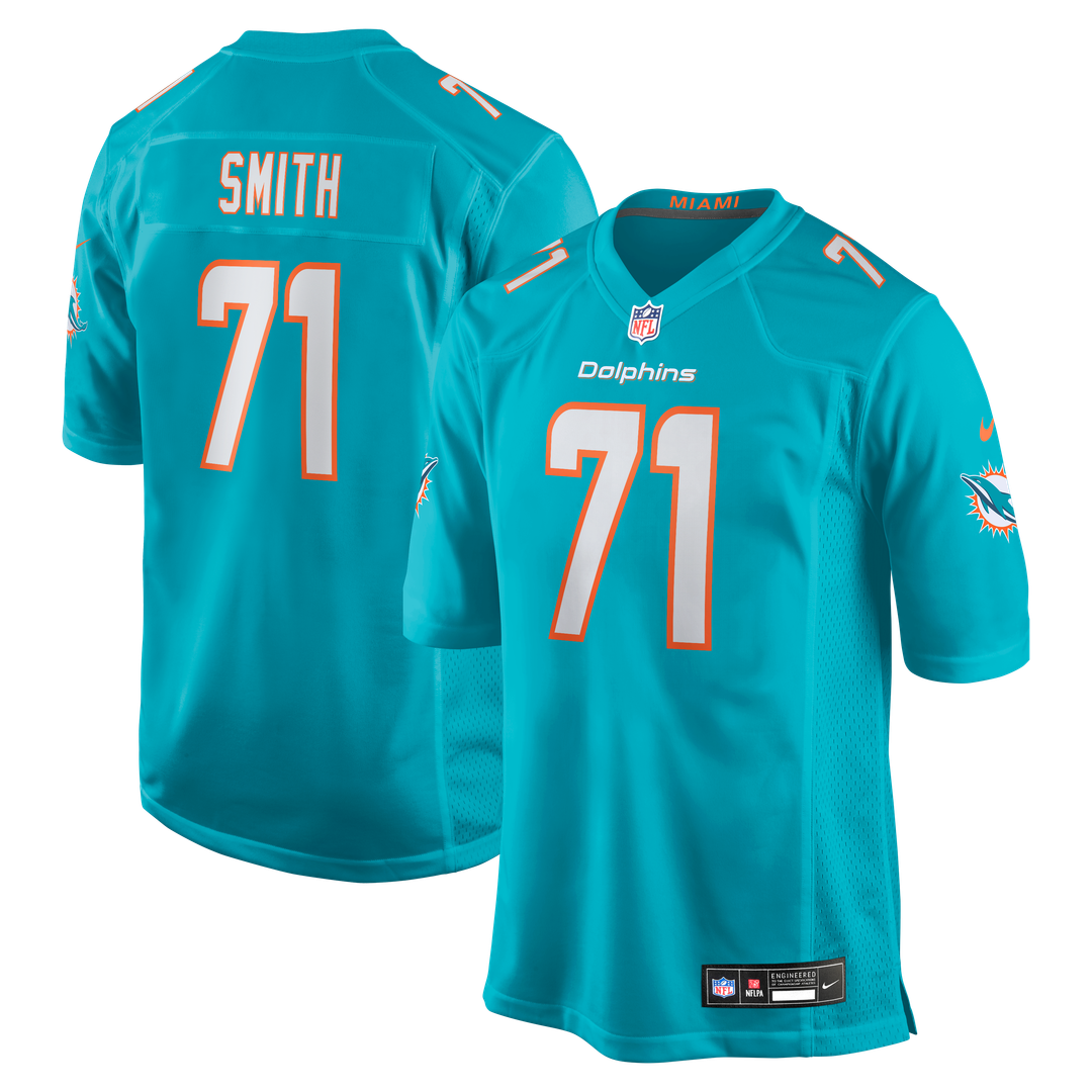 Kion Smith Miami Dolphins Nike Game Jersey - Aqua Official NFL Team Apparel Football Fan Gear