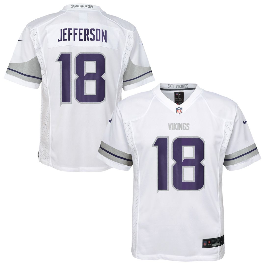 Justin Jefferson Minnesota Vikings Nike Preschool Alternate Player Game Jersey - White Official NFL Team Apparel Football Fan Gear