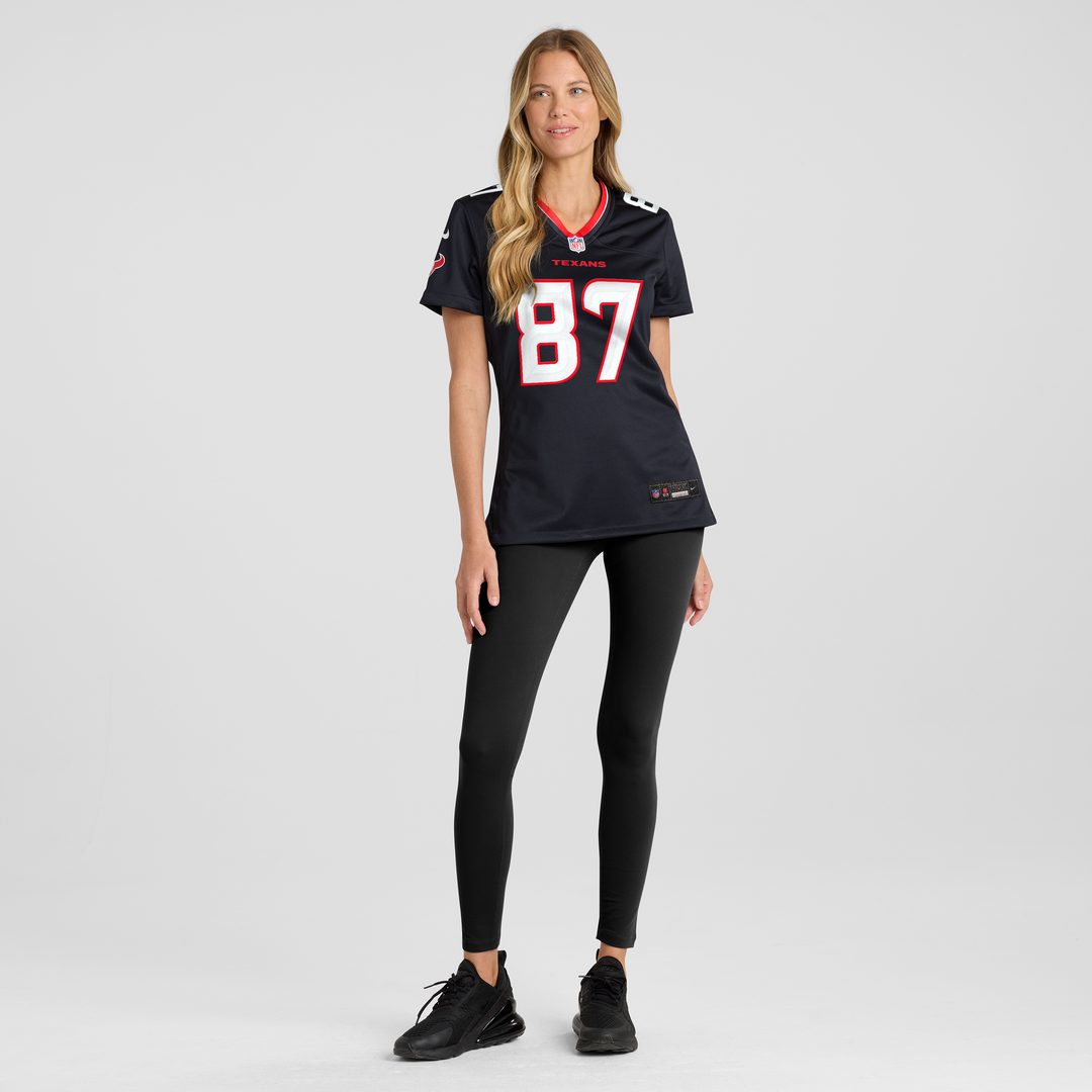 Foster Moreau Houston Texans Nike Women's Team Game Jersey - Navy Official NFL Team Apparel Football Fan Gear
