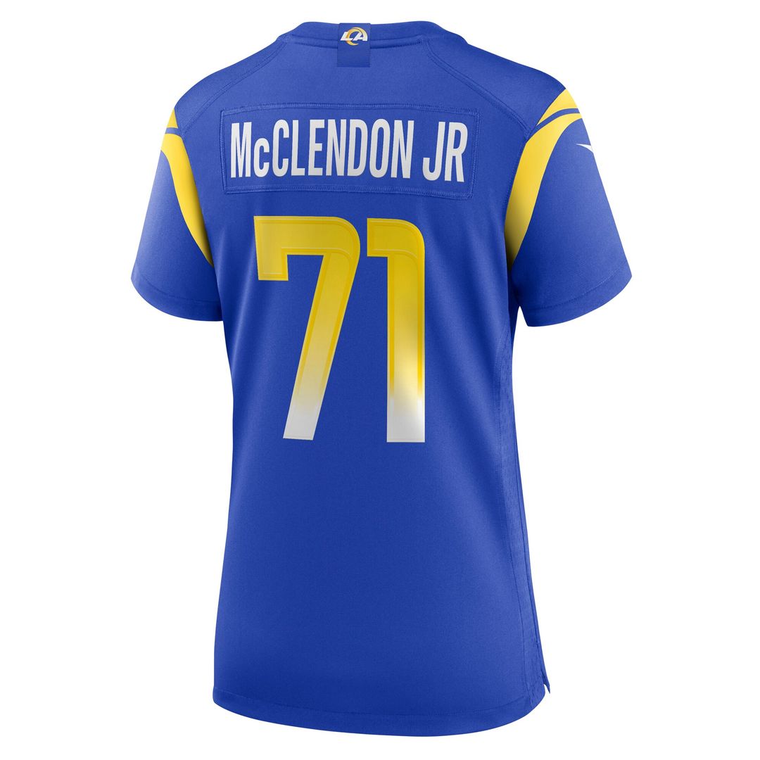 Warren McClendon Jr. Los Angeles Rams Nike Women's Team Game Jersey - Royal Official NFL Team Apparel Football Fan Gear