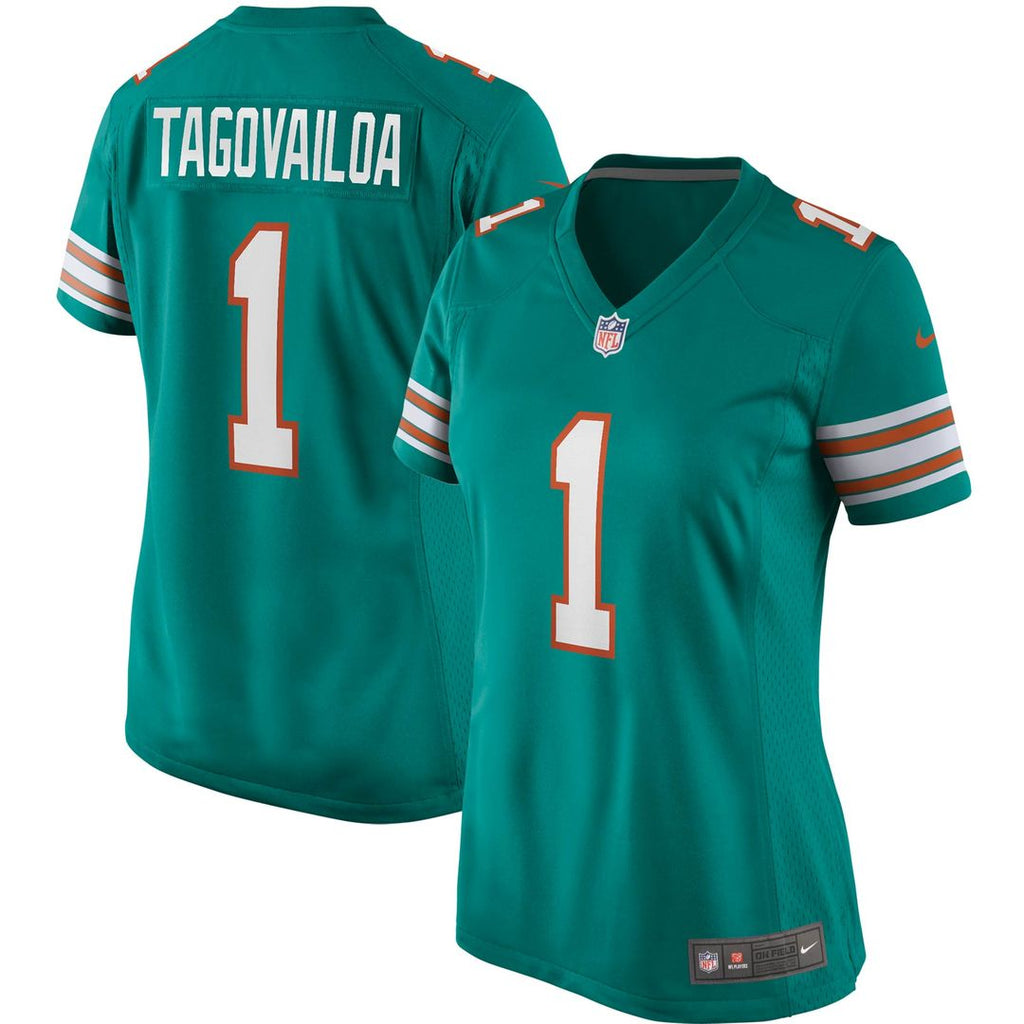 Tua Tagovailoa Miami Dolphins Nike Women's Alternate Game Jersey - Aqua Official NFL Team Apparel Football Fan Gear