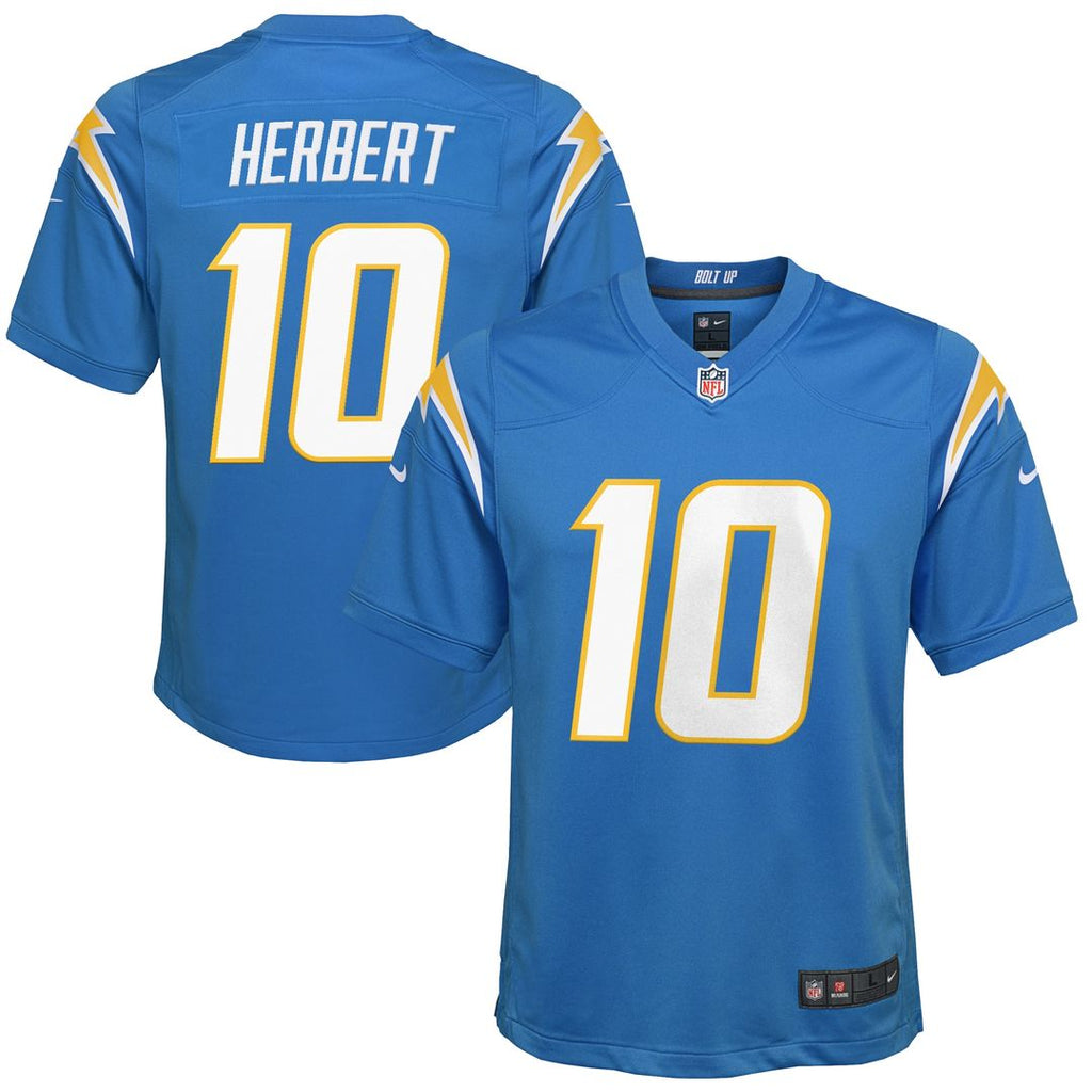Justin Herbert Los Angeles Chargers Nike Youth Game Jersey - Powder Blue Official NFL Team Apparel Football Fan Gear