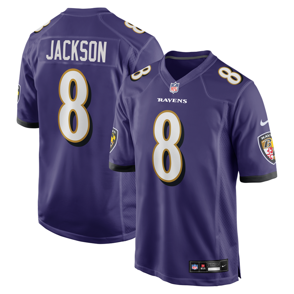 Lamar Jackson Baltimore Ravens Nike Game Jersey - Purple Official NFL Team Apparel Football Fan Gear