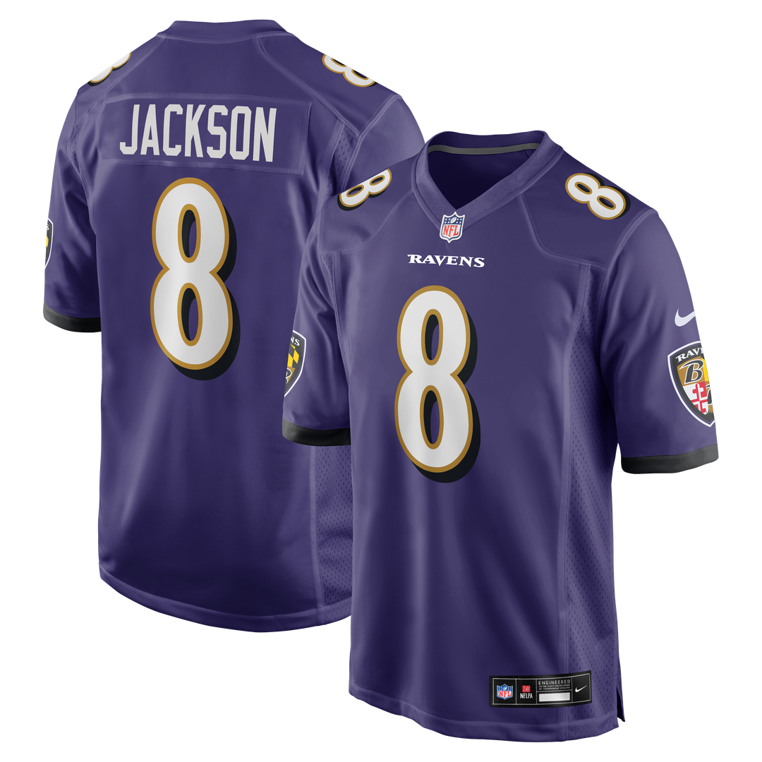 Lamar Jackson Baltimore Ravens Nike Game Jersey - Purple Official NFL Team Apparel Football Fan Gear
