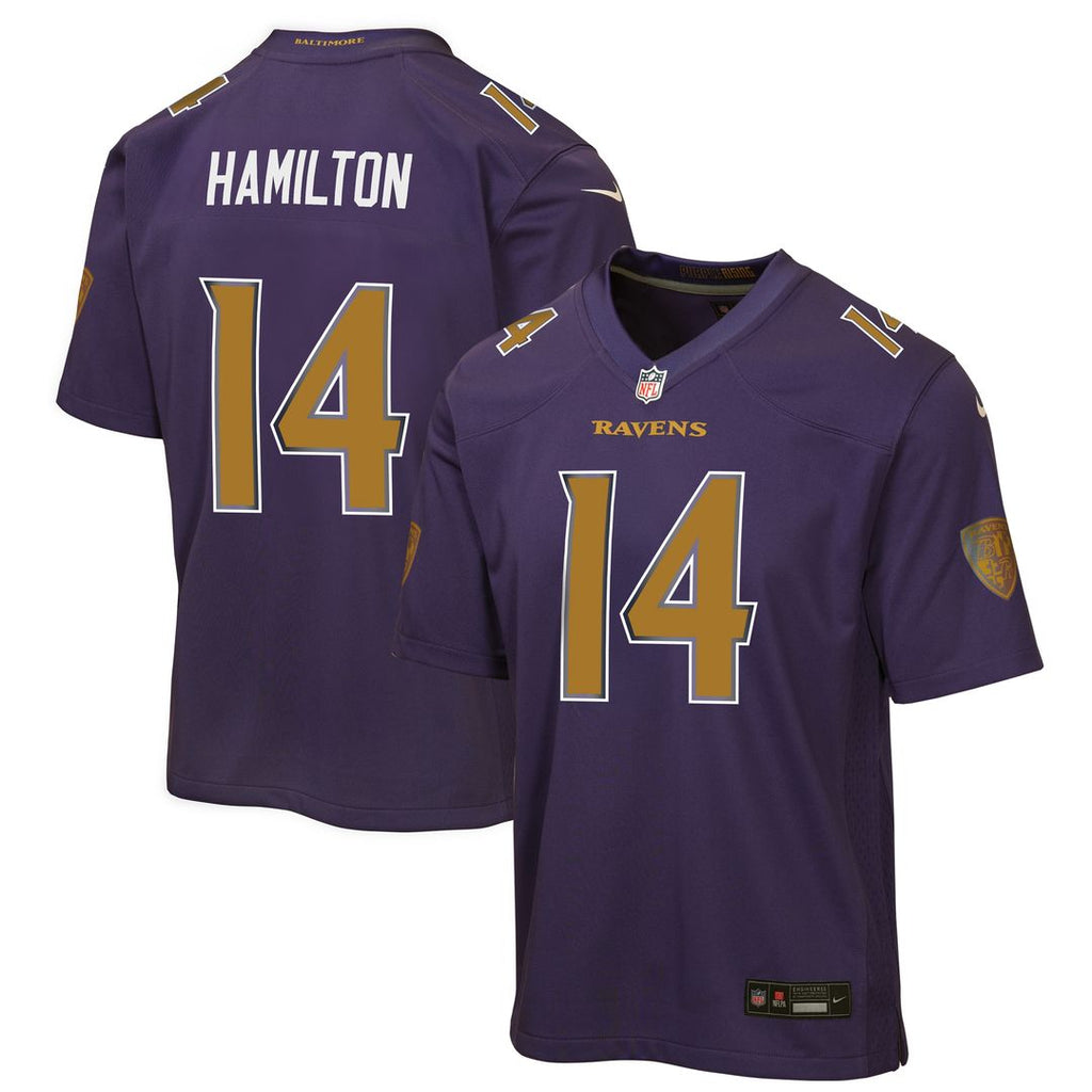 Kyle Hamilton Baltimore Ravens Nike Youth Alternate 2 Game Jersey - Purple Official NFL Team Apparel Football Fan Gear