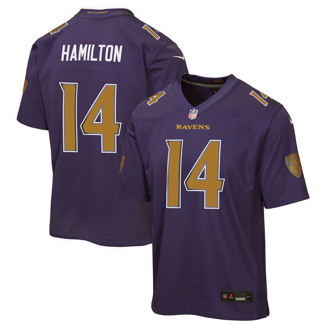 Kyle Hamilton Baltimore Ravens Nike Youth Alternate 2 Game Jersey - Purple Official NFL Team Apparel Football Fan Gear