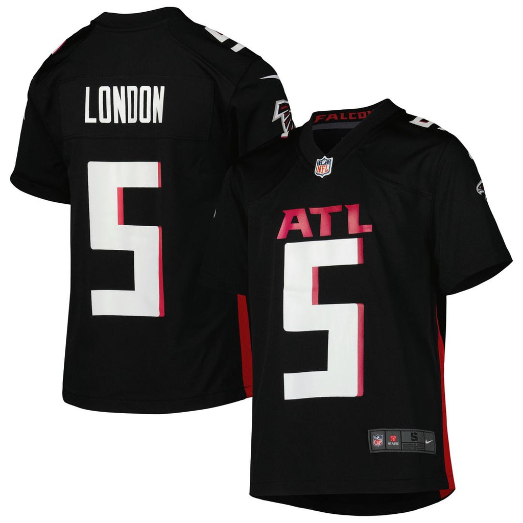Drake London Atlanta Falcons Nike Youth Game Jersey - Black Official NFL Team Apparel Football Fan Gear