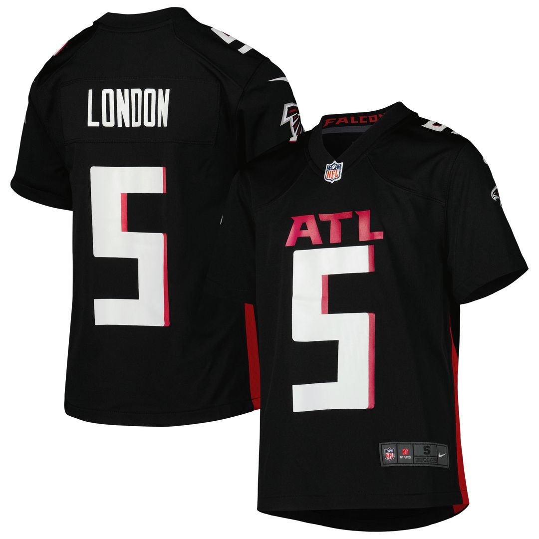 Drake London Atlanta Falcons Nike Youth Game Jersey - Black Official NFL Team Apparel Football Fan Gear