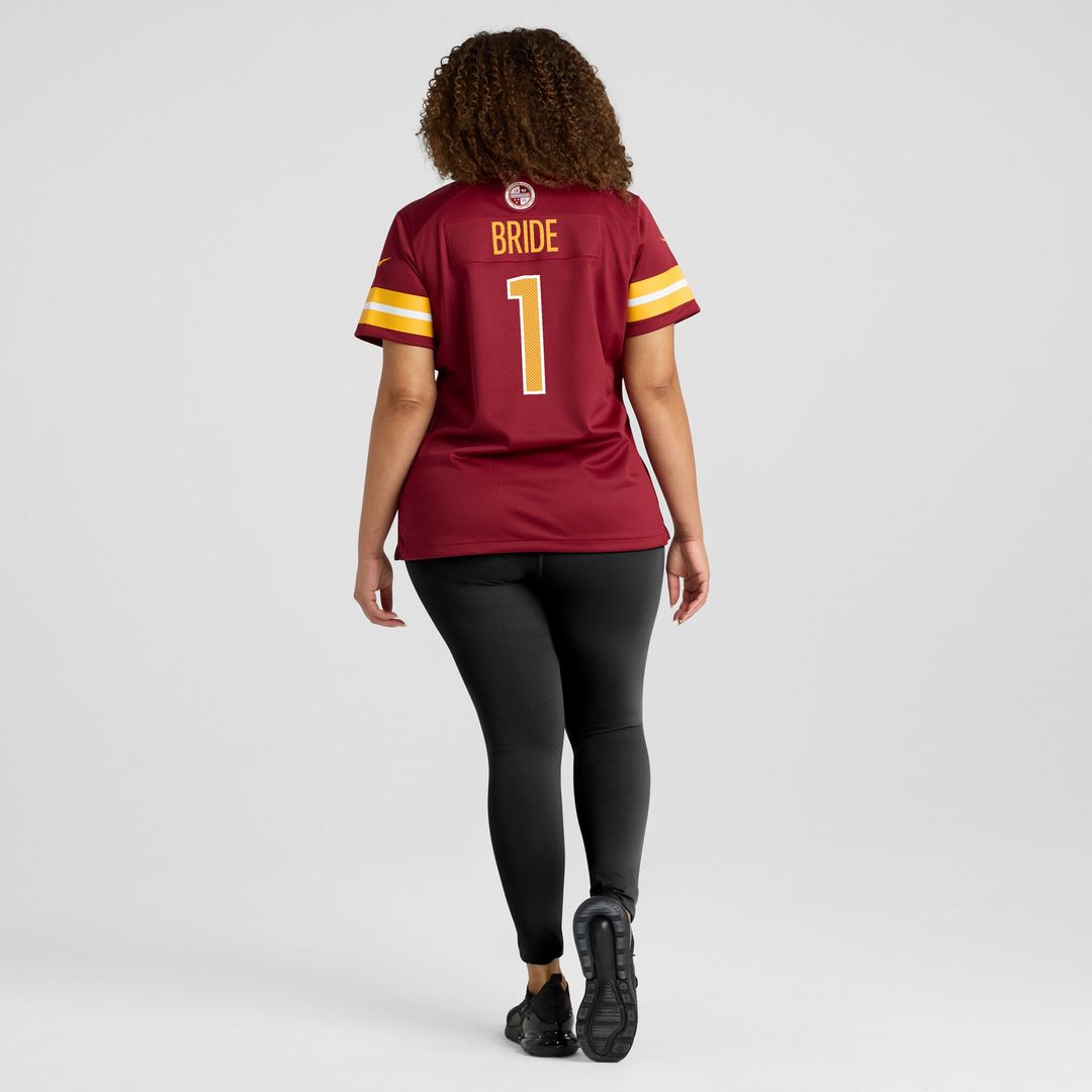 Number 1 Bride Washington Commanders Nike Women's Game Jersey - Burgundy Official NFL Team Apparel Football Fan Gear