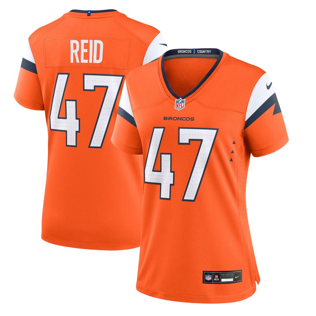 Karene Reid Denver Broncos Nike Women's Team Game Jersey - Orange Official NFL Team Apparel Football Fan Gear