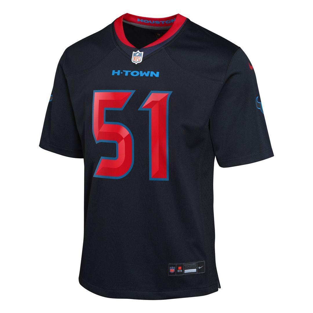 Will Anderson Jr. Houston Texans Nike Youth Game Jersey - Navy Official NFL Team Apparel Football Fan Gear