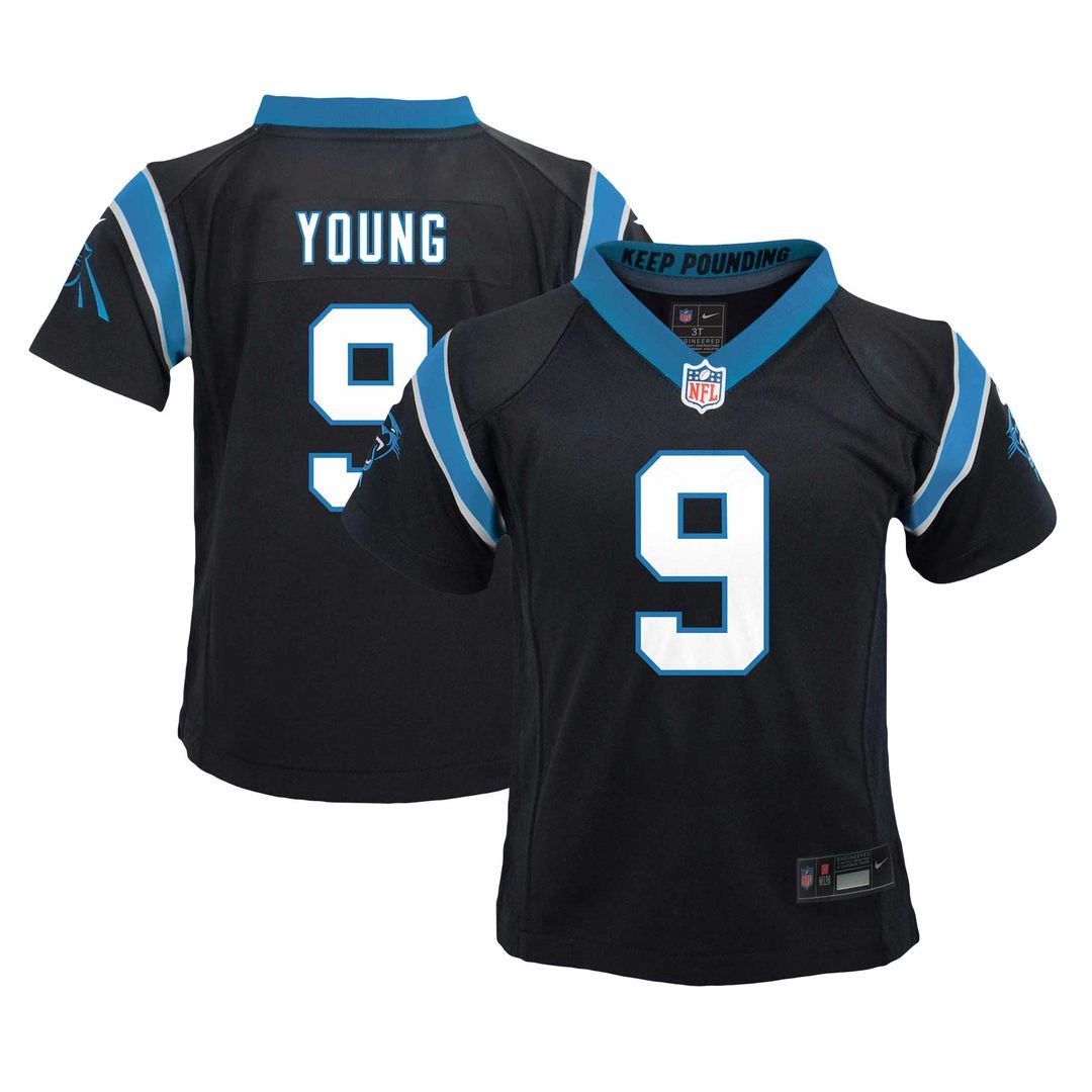 Bryce Young Carolina Panthers Nike Preschool Player Game Jersey - Black Official NFL Team Apparel Football Fan Gear