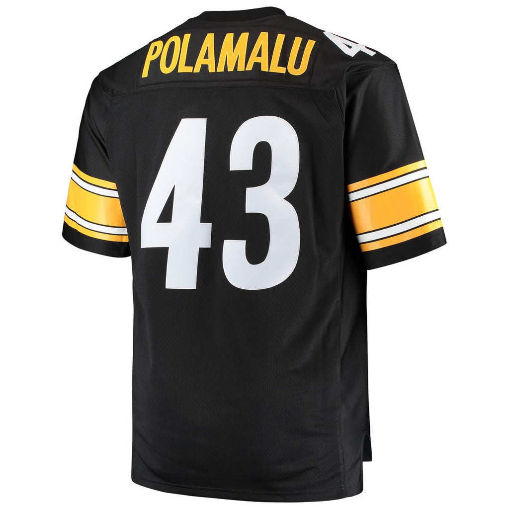Troy Polamalu Pittsburgh Steelers Mitchell & Ness Big & Tall 2005 Retired Player Replica Jersey - Black Official NFL Team Apparel Football Fan Gear