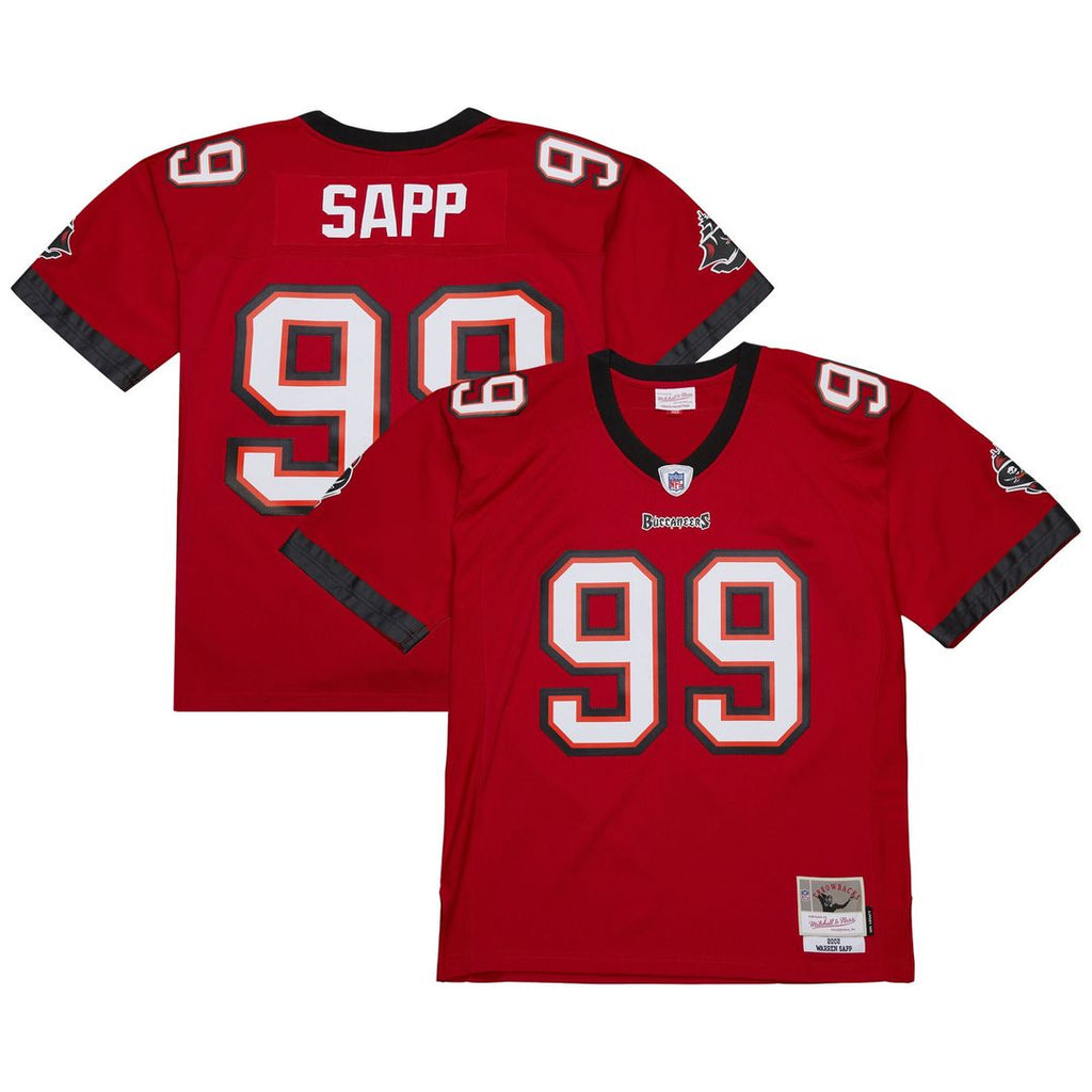 Warren Sapp Tampa Bay Buccaneers Mitchell & Ness 2002 Legacy Replica Jersey - Red Official NFL Team Apparel Football Fan Gear