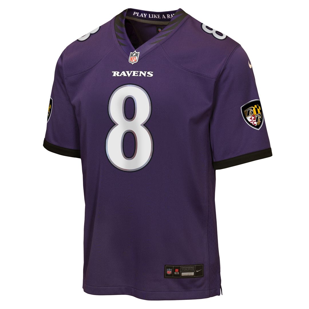 Lamar Jackson Baltimore Ravens Nike Youth Team Game Jersey - Purple Official NFL Team Apparel Football Fan Gear