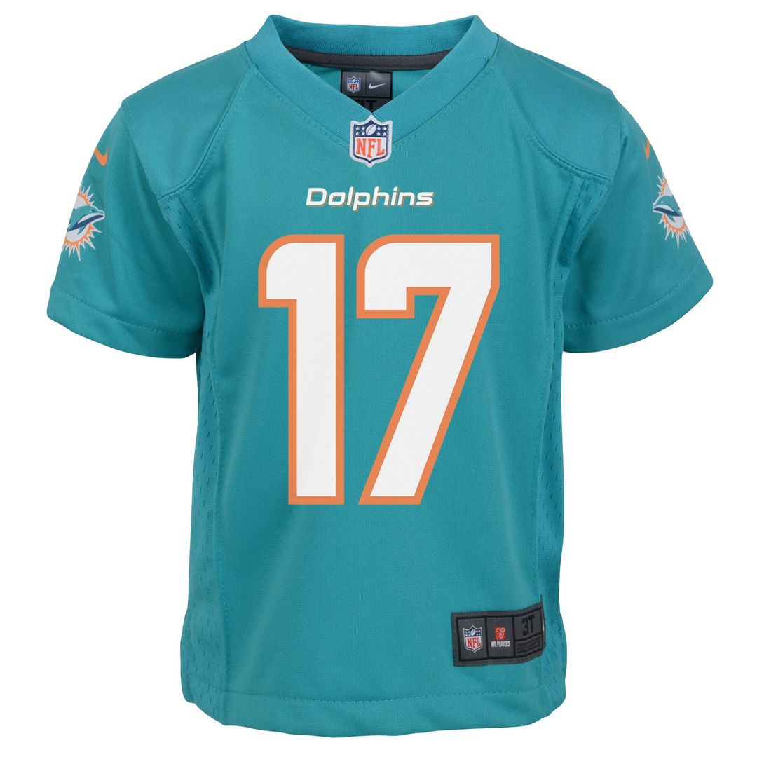Jaylen Waddle Miami Dolphins Nike Preschool Game Jersey - Aqua Official NFL Team Apparel Football Fan Gear