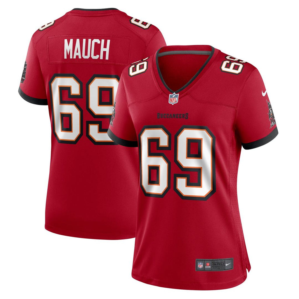 Cody Mauch Tampa Bay Buccaneers Nike Women's Game Jersey - Red Official NFL Team Apparel Football Fan Gear