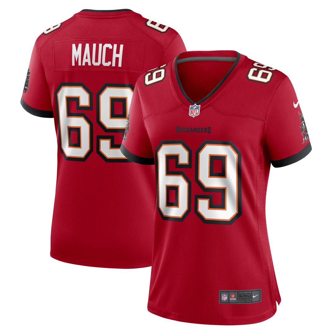 Cody Mauch Tampa Bay Buccaneers Nike Women's Game Jersey - Red Official NFL Team Apparel Football Fan Gear