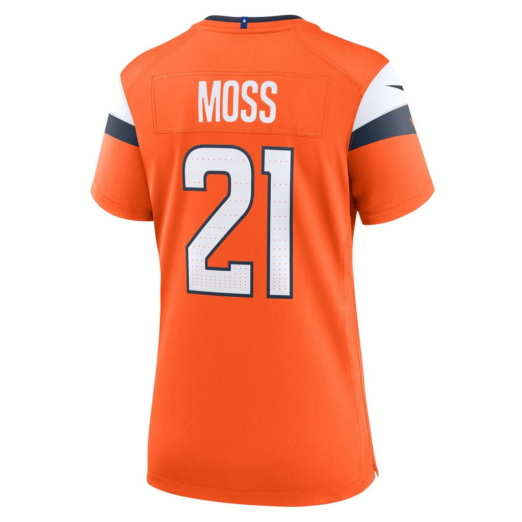 Riley Moss Denver Broncos Nike Women's Team Game Jersey - Orange Official NFL Team Apparel Football Fan Gear