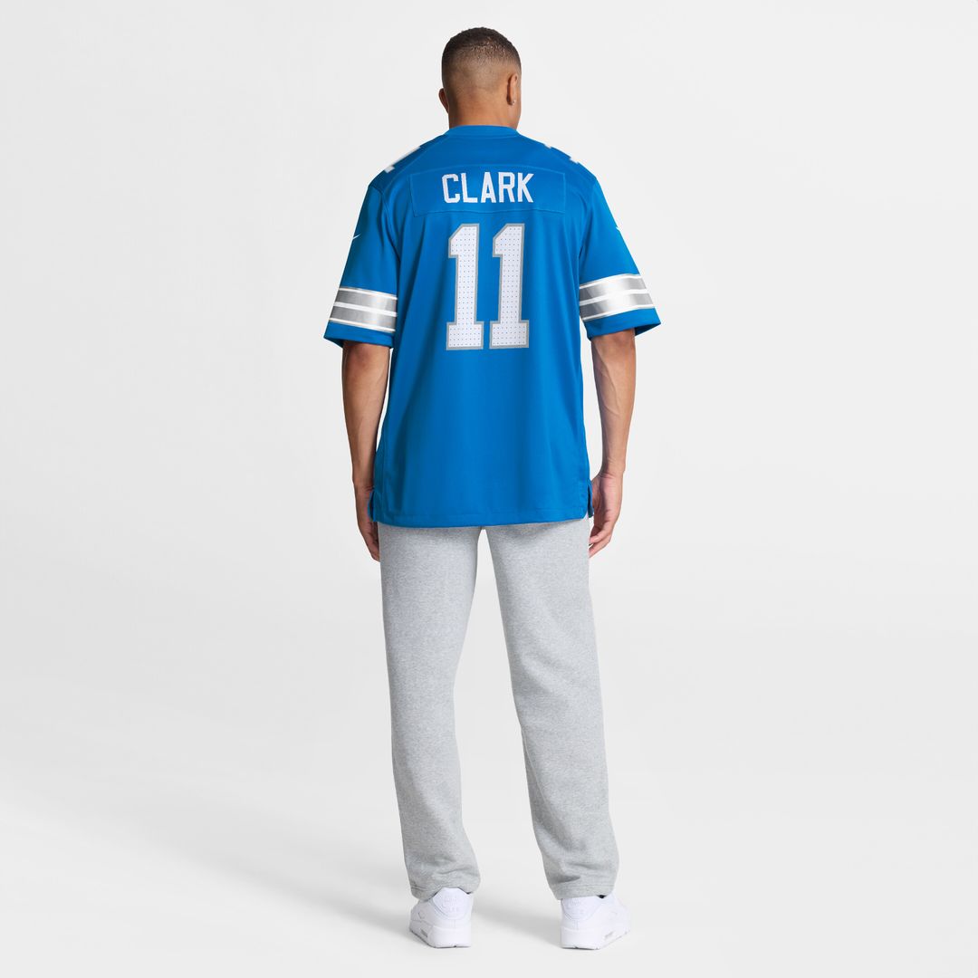 Damone Clark Detroit Lions Nike Team Game Jersey - Blue Official NFL Team Apparel Football Fan Gear