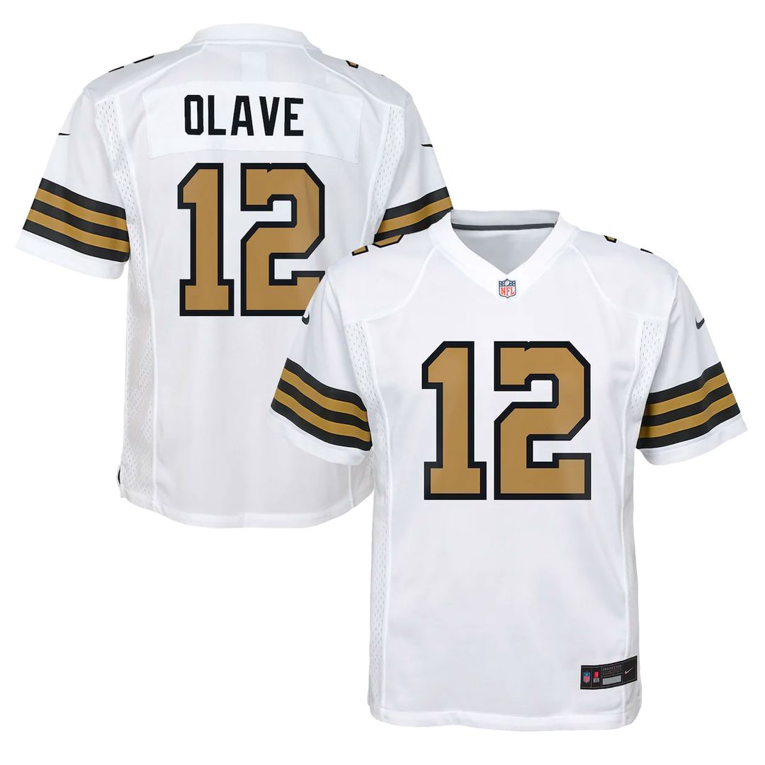Chris Olave New Orleans Saints Nike Youth Game Jersey - Black Official NFL Team Apparel Football Fan Gear