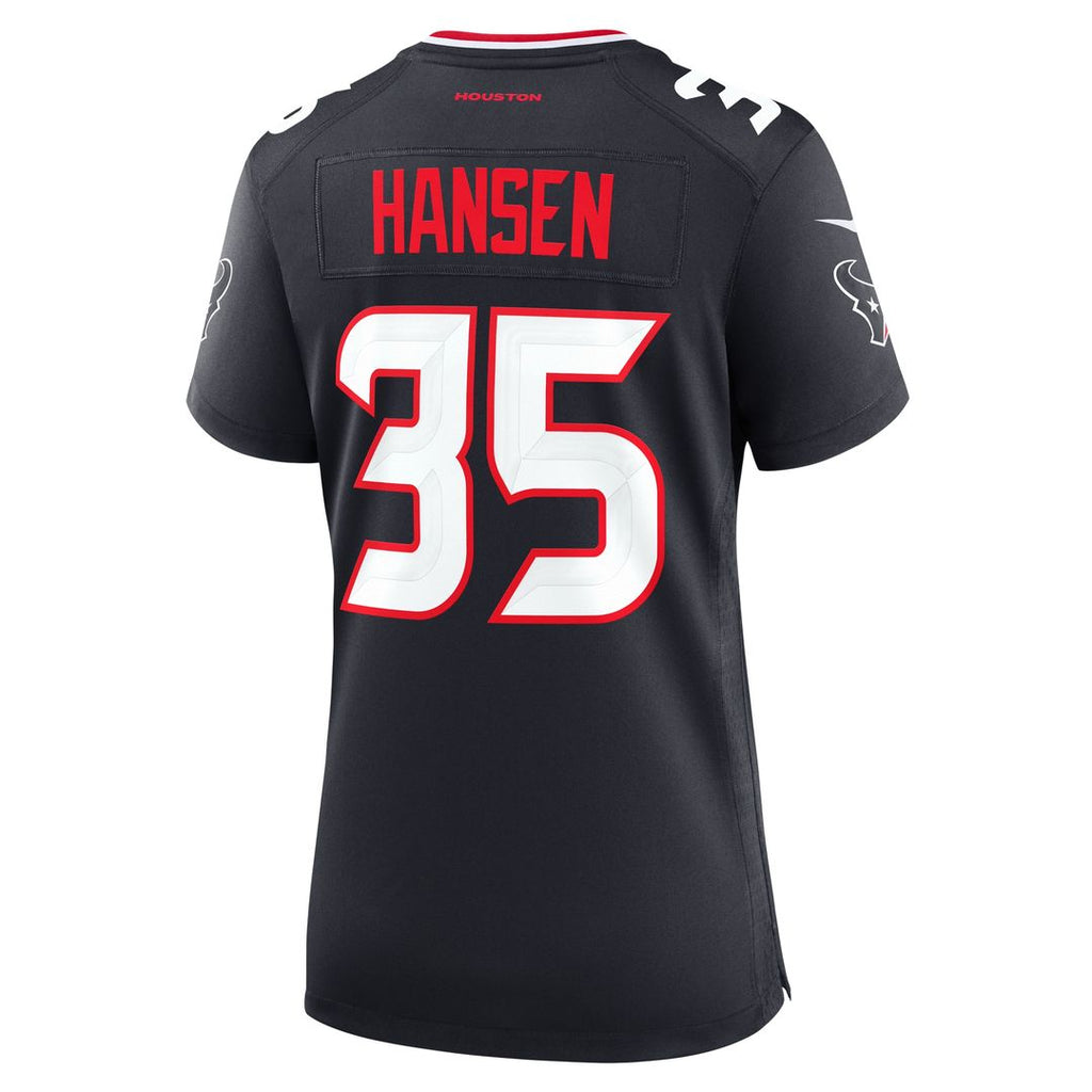 Jake Hansen Houston Texans Nike Women's Team Game Jersey - Navy Official NFL Team Apparel Football Fan Gear