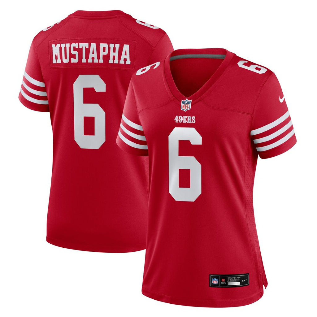Malik Mustapha San Francisco 49ers Nike Women's Team Game Jersey - Scarlet Official NFL Team Apparel Football Fan Gear