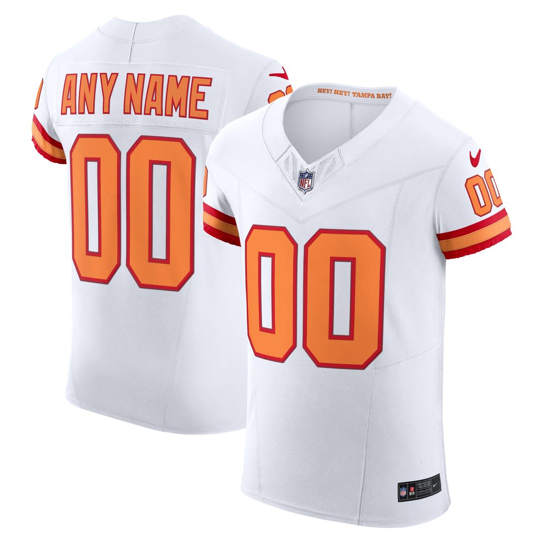Tampa Bay Buccaneers Nike Vapor F.U.S.E. Custom Elite Jersey - White Official NFL Team Apparel Football Fan Gear
