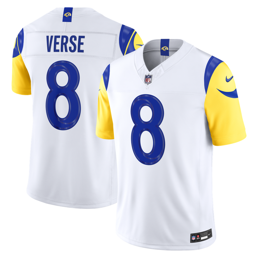 Jared Verse Los Angeles Rams Nike Vapor F.U.S.E. Stitched Limited Jersey - White Official NFL Team Apparel Football Fan Gear