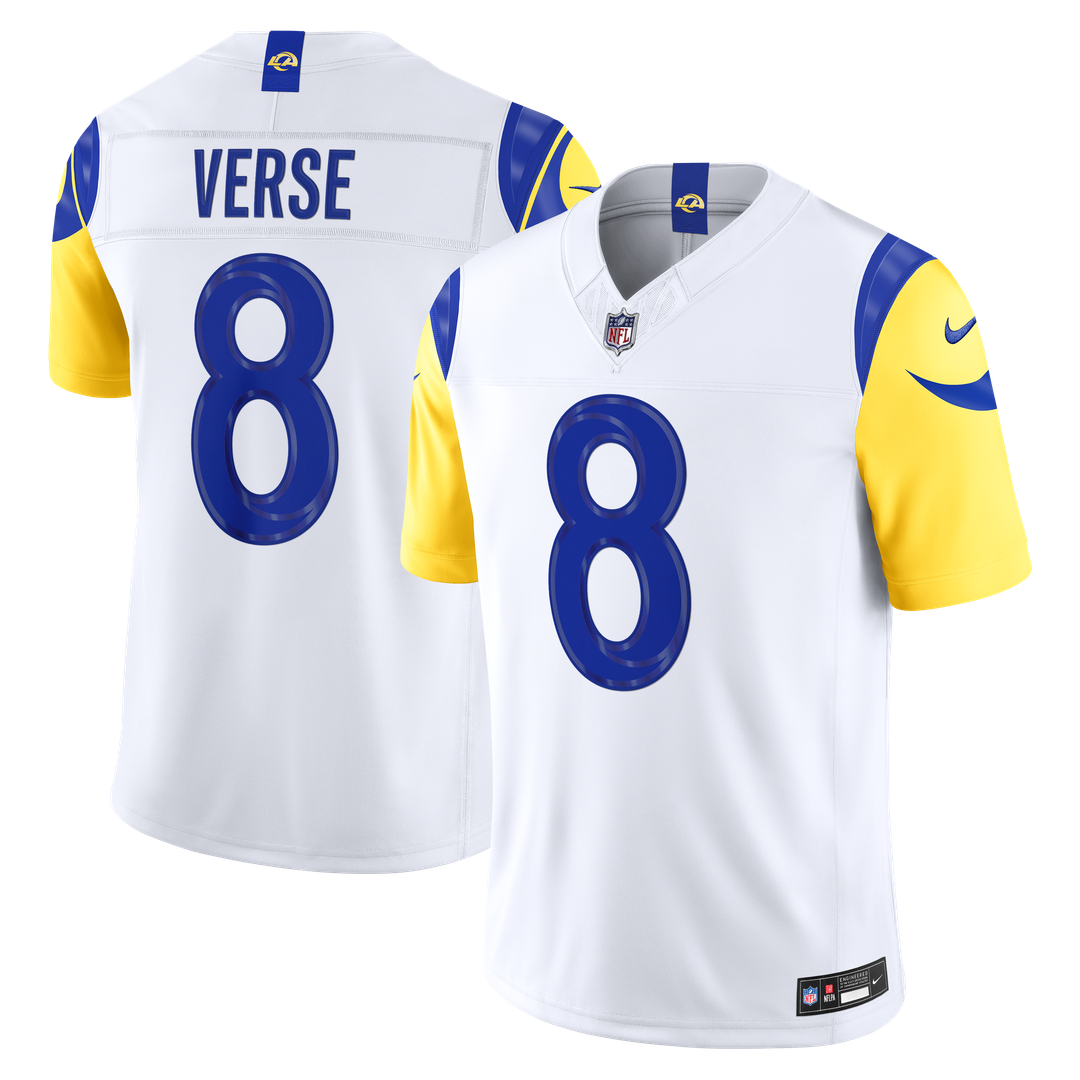 Jared Verse Los Angeles Rams Nike Vapor F.U.S.E. Stitched Limited Jersey - White Official NFL Team Apparel Football Fan Gear