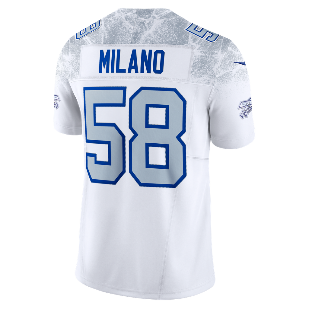Matt Milano Buffalo Bills Nike 2025 Rivalries Collection Stitched Limited Jersey - White Official NFL Team Apparel Football Fan Gear