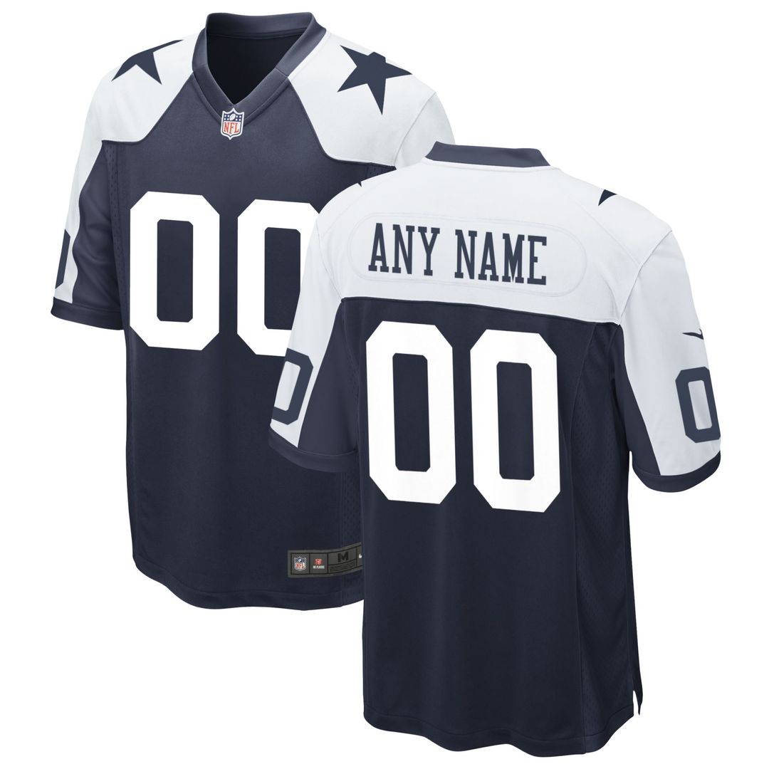 Dallas Cowboys Nike Alternate Custom Game Jersey - Navy Official NFL Team Apparel Football Fan Gear