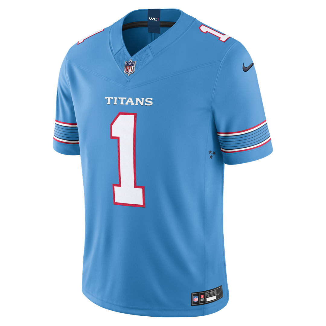 Cameron Ward Tennessee Titans Nike Vapor F.U.S.E. Stitched Limited Jersey - Light Blue Official NFL Team Apparel Football Fan Gear