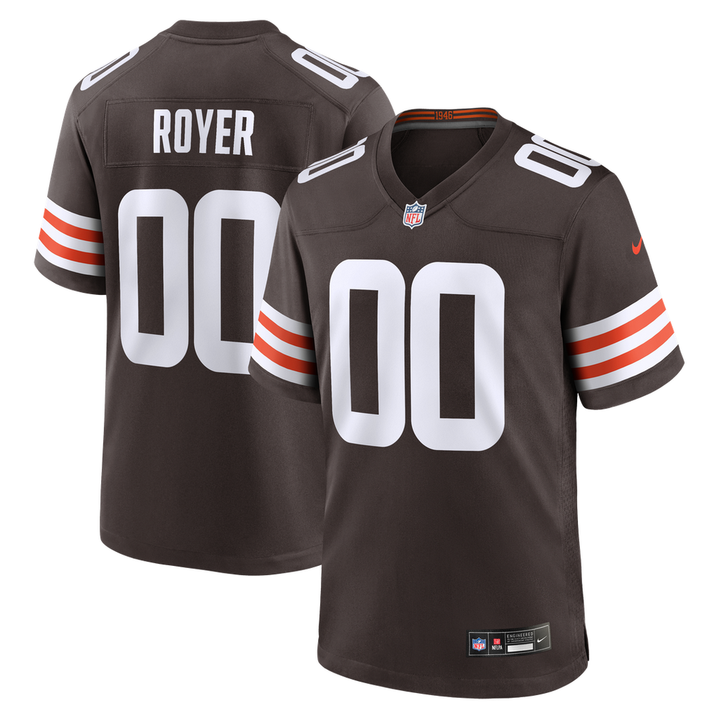Joe Royer Cleveland Browns Nike Game Jersey - Brown Official NFL Team Apparel Football Fan Gear