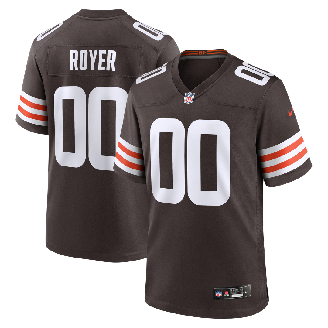 Joe Royer Cleveland Browns Nike Game Jersey - Brown Official NFL Team Apparel Football Fan Gear