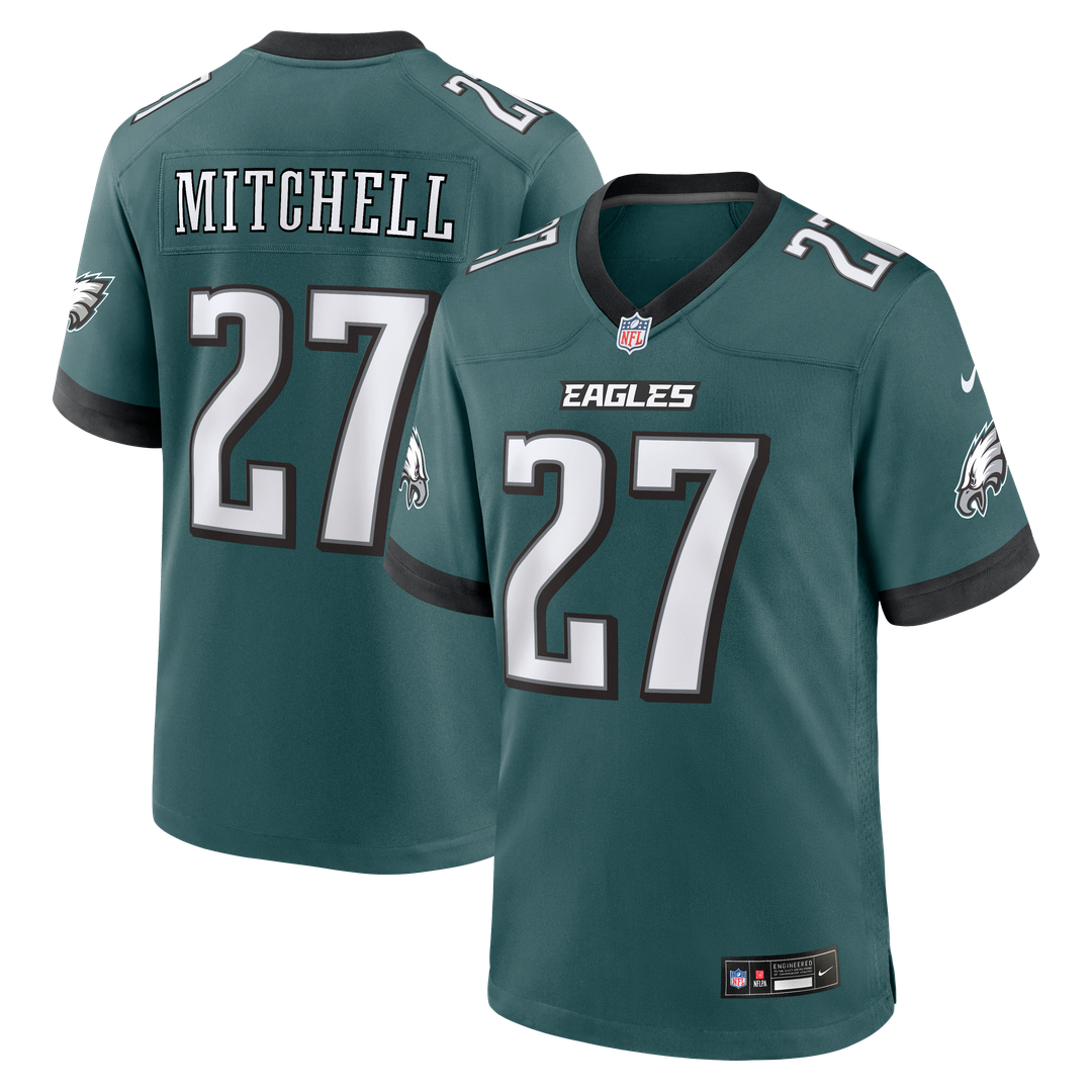 Quinyon Mitchell Philadelphia Eagles Nike Team Game Jersey - Midnight Green Official NFL Team Apparel Football Fan Gear