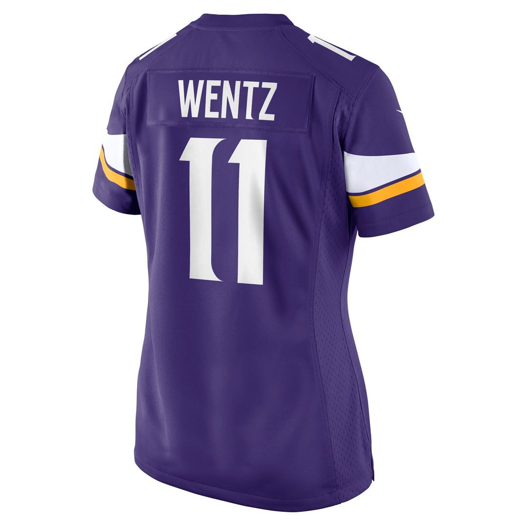 Carson Wentz Minnesota Vikings Nike Women's Team Game Jersey - Purple Official NFL Team Apparel Football Fan Gear