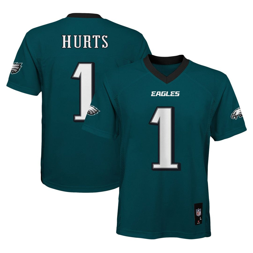Jalen Hurts Philadelphia Eagles Youth Replica Player Jersey - Midnight Green Official NFL Team Apparel Football Fan Gear