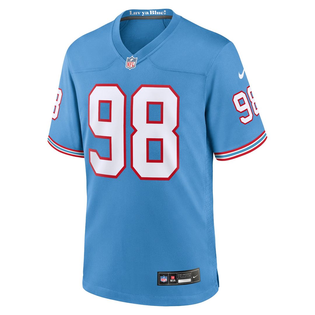 Jeffery Simmons Tennessee Titans Nike Youth Game Jersey - Light Blue Official NFL Team Apparel Football Fan Gear