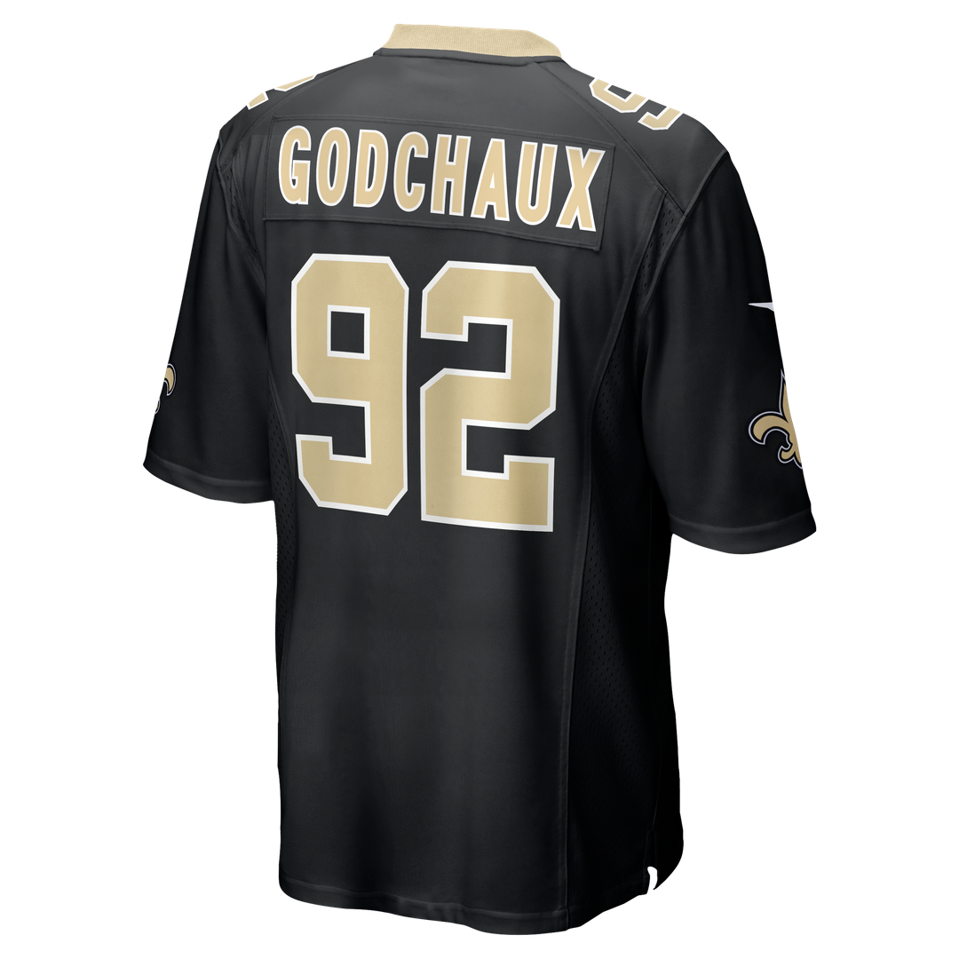 Davon Godchaux New Orleans Saints Nike Team Game Jersey - Black Official NFL Team Apparel Football Fan Gear