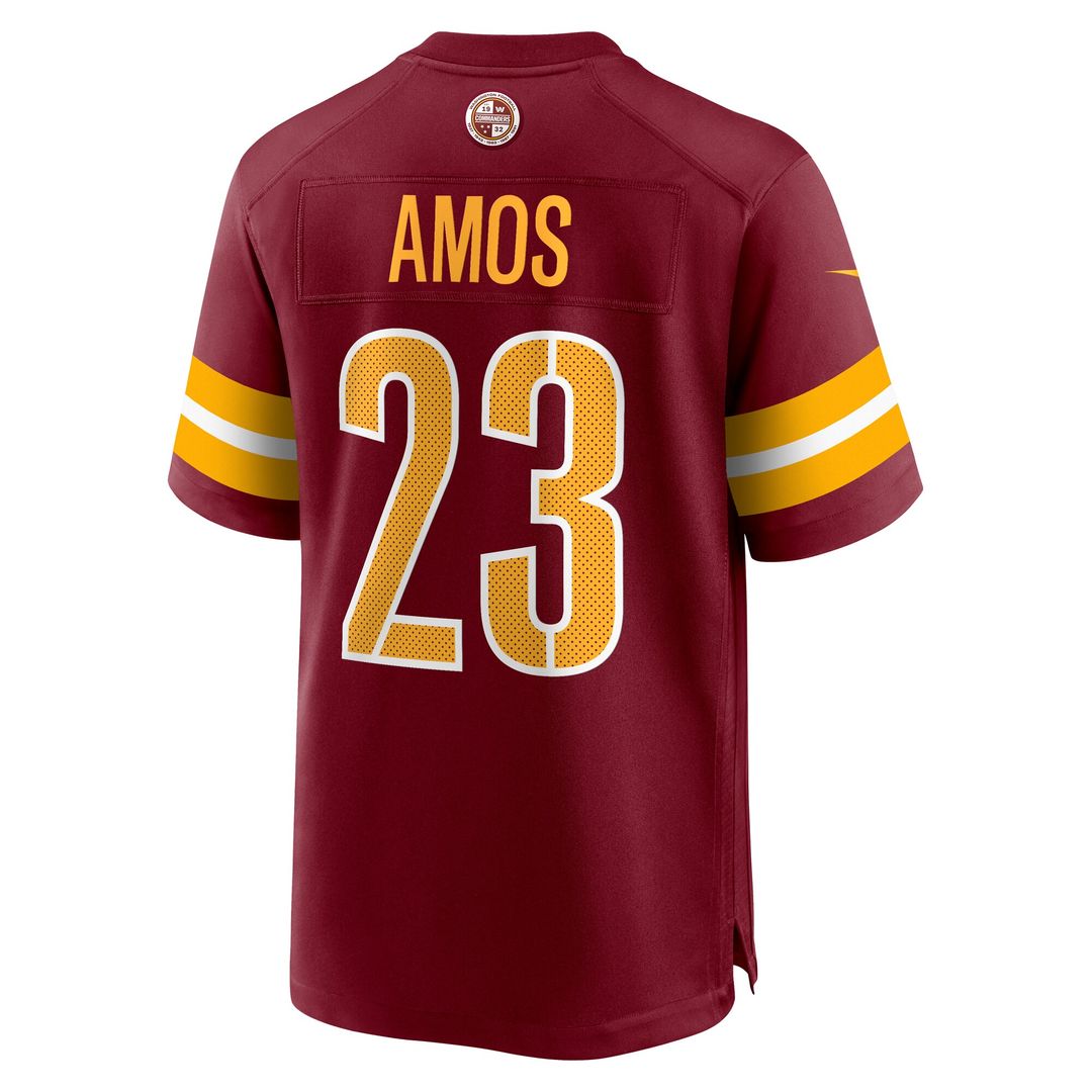 Trey Amos Washington Commanders Nike Team Game Jersey - Burgundy Official NFL Team Apparel Football Fan Gear