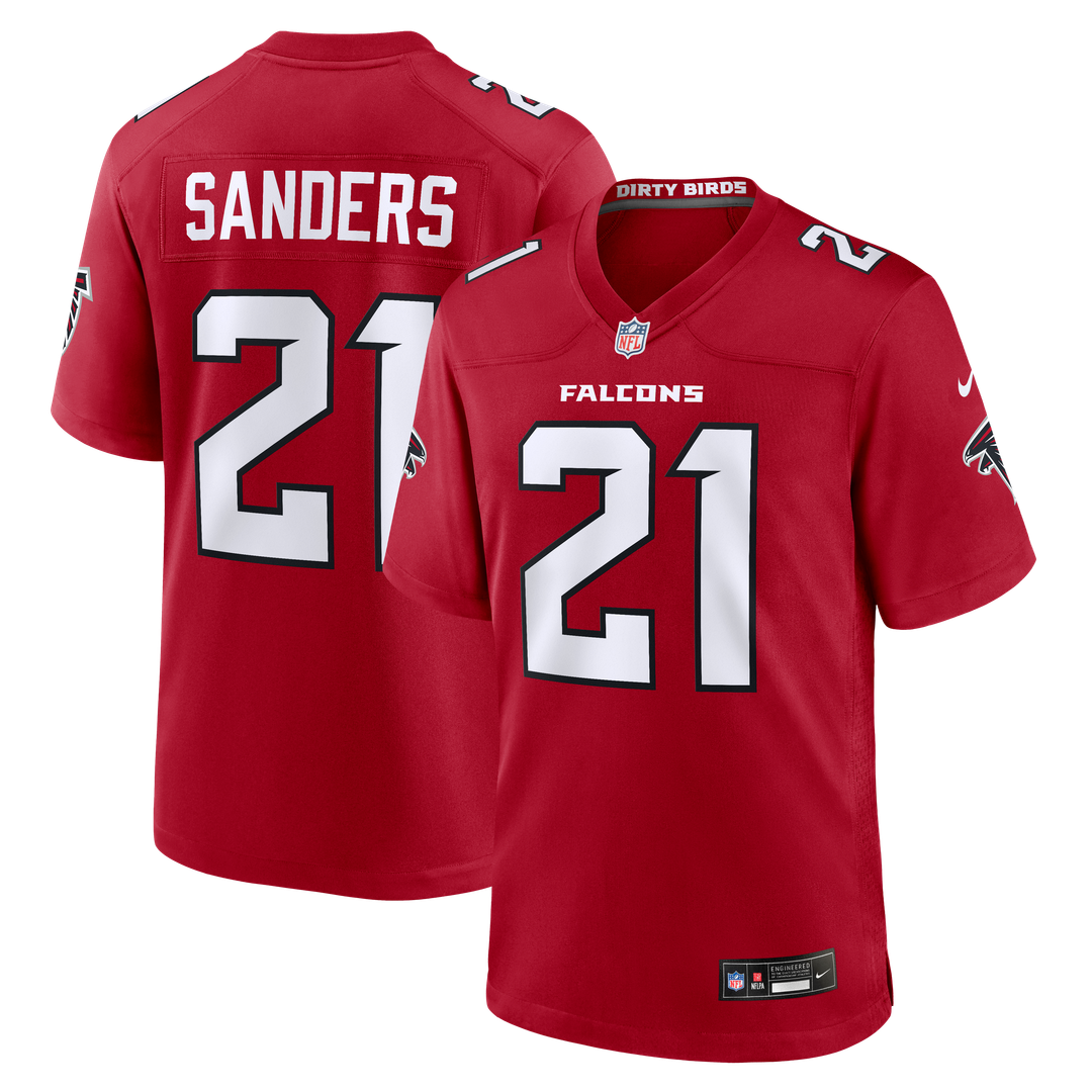 Deion Sanders Atlanta Falcons Nike Retired Player Game Jersey - Red Official NFL Team Apparel Football Fan Gear