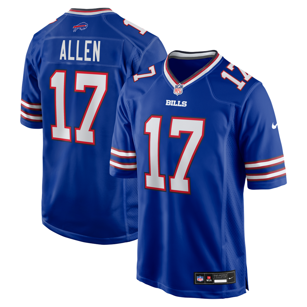 Josh Allen Buffalo Bills Nike Team Game Player Jersey - Royal Official NFL Team Apparel Football Fan Gear